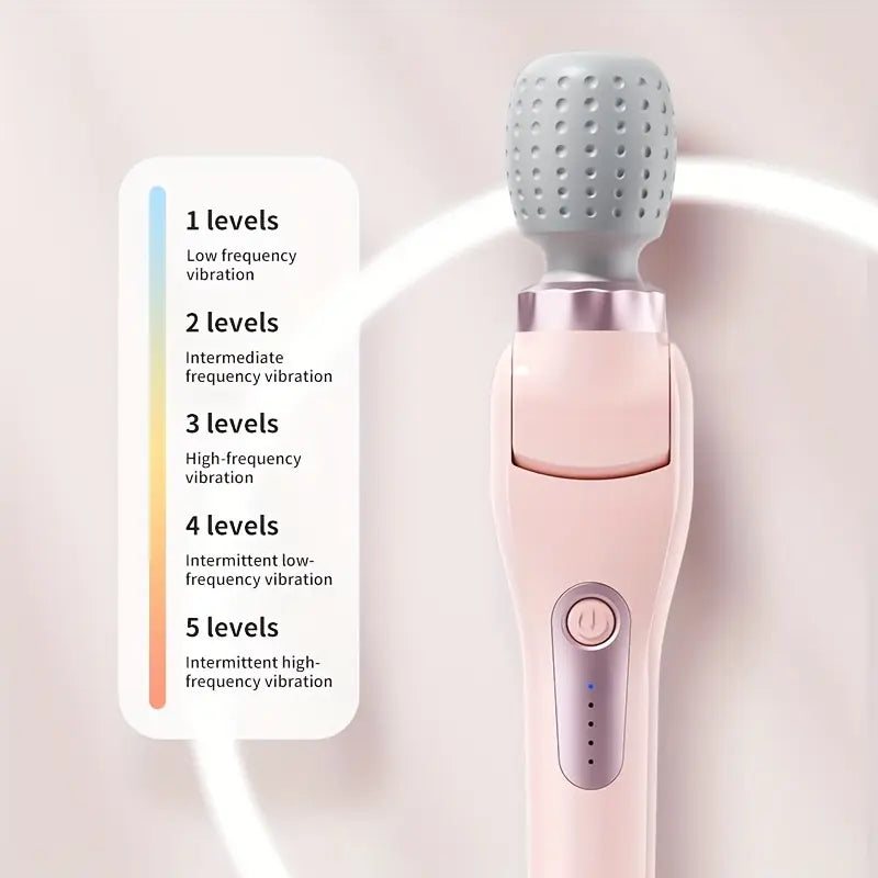 2026 Upgraded 180° Foldable Handheld Massager – USB Rechargeable, 5 Speed Settings for Neck, Back, Waist & Legs – Holiday Gift
